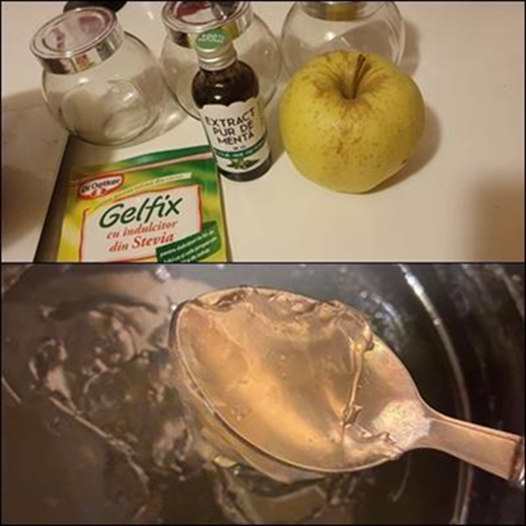 Yogurt with mint jelly